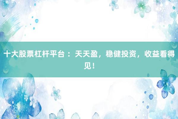 十大股票杠杆平台 ：天天盈，稳健投资，收益看得见！