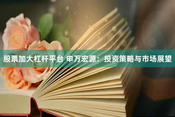 股票加大杠杆平台 申万宏源：投资策略与市场展望