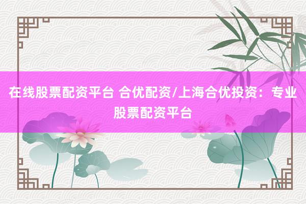 在线股票配资平台 合优配资/上海合优投资：专业股票配资平台