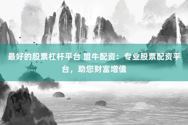最好的股票杠杆平台 盟牛配资：专业股票配资平台，助您财富增值