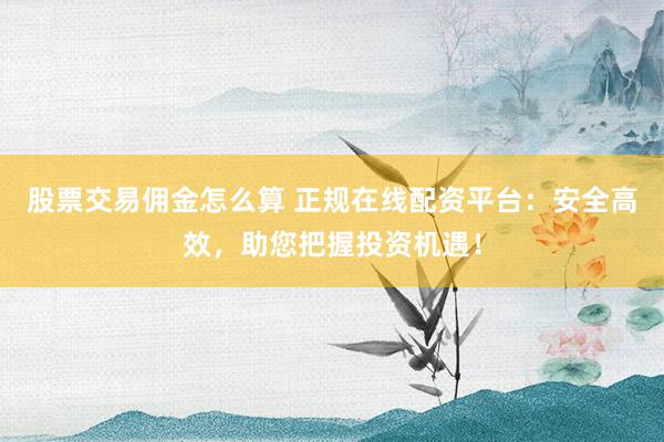股票交易佣金怎么算 正规在线配资平台：安全高效，助您把握投资机遇！