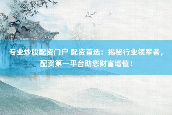 专业炒股配资门户 配资首选：揭秘行业领军者，配资第一平台助您财富增值！