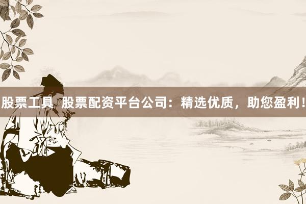 股票工具  股票配资平台公司：精选优质，助您盈利！