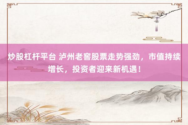 炒股杠杆平台 泸州老窖股票走势强劲,市值持续增长,投资者迎来新机遇!