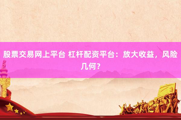 股票交易网上平台 杠杆配资平台：放大收益，风险几何？